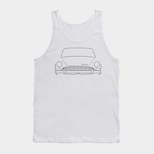 Sunbeam Tiger Mk II classic 1960s British car black outline graphic Tank Top